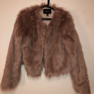 NWOT FAUX FUR MAUVE JACKET